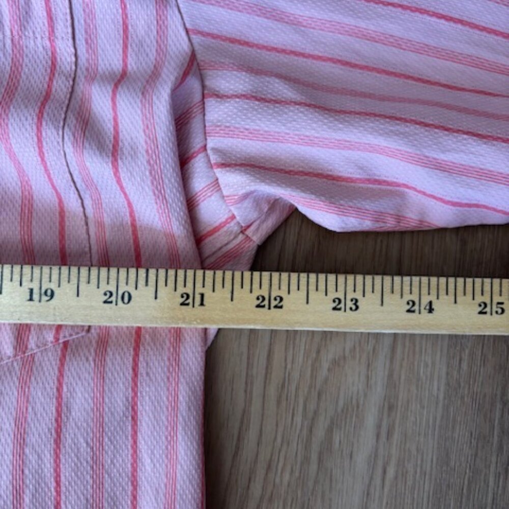 Princess Polly Pink Stripe Long Sleeves Oversized Button Up Shirt EUC 4 - Picture 4 of 5